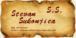 Stevan Sukonjica vizit kartica